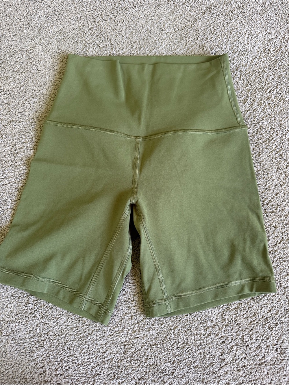 lululemon athletica Olive Green High-Rise Bike Shorts